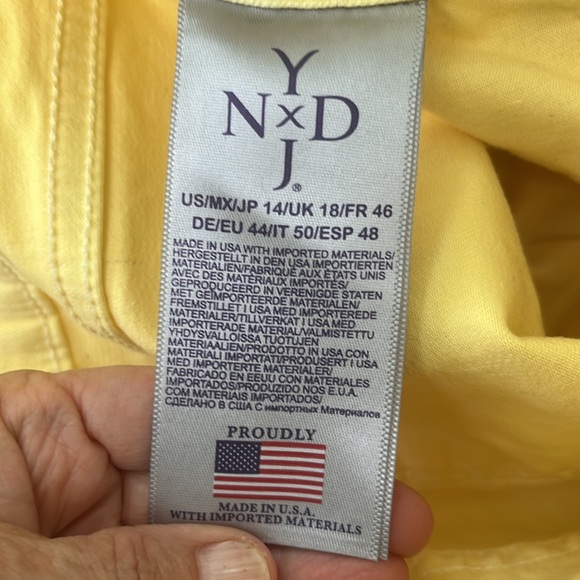 NYDJ Nordstrom Clarissa Ankle Butter Yellow Pant, 14, Great Preloved Condition ✨ - Picture 12 of 15